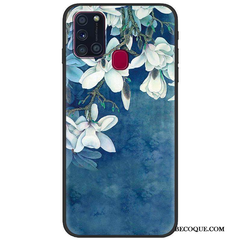 Kuori Samsung Galaxy A21s Suojaus Puhelimen Kuoret Vihreä, Kotelo Samsung Galaxy A21s Sarjakuva Musta Pesty Suede