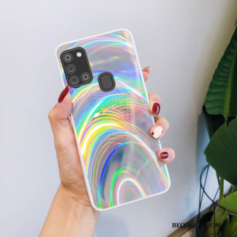 Kuori Samsung Galaxy A21s Ylellisyys Violetti Dekompressointi, Kotelo Samsung Galaxy A21s Sarjakuva Trendi Kevyt