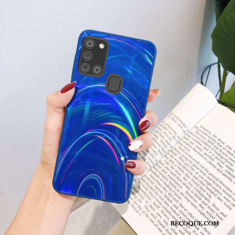 Kuori Samsung Galaxy A21s Ylellisyys Violetti Dekompressointi, Kotelo Samsung Galaxy A21s Sarjakuva Trendi Kevyt