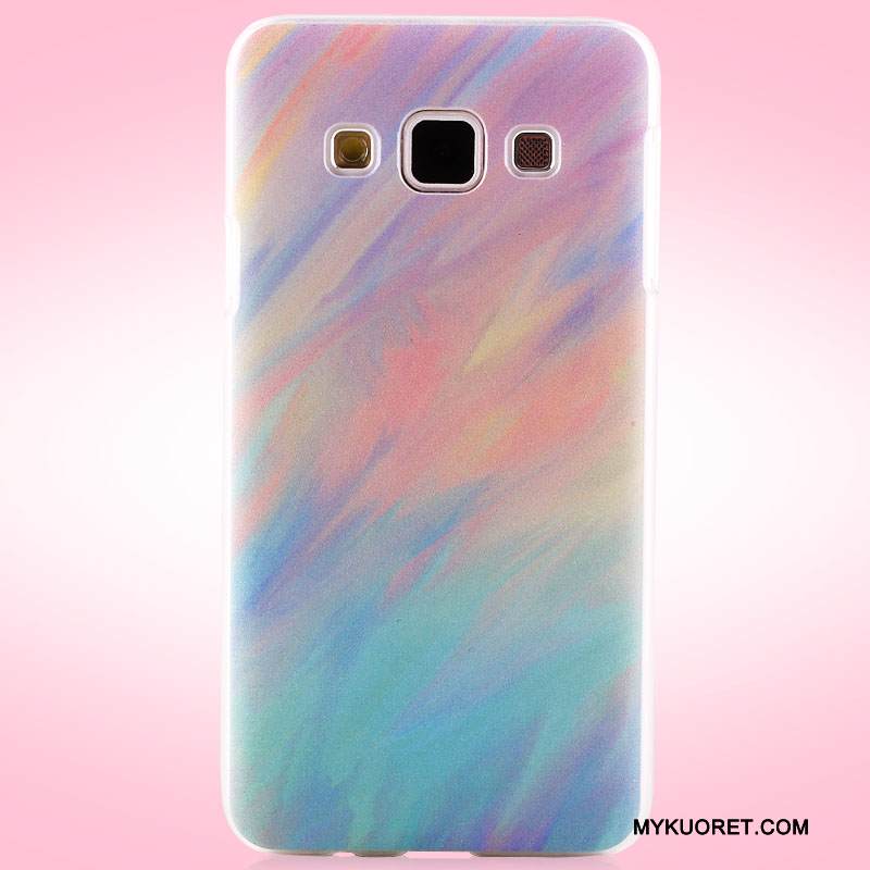 Kuori Samsung Galaxy A3 2015 Maalaus Jauhe Kova, Kotelo Samsung Galaxy A3 2015 Suojaus Pesty Suede Puhelimen Kuoret
