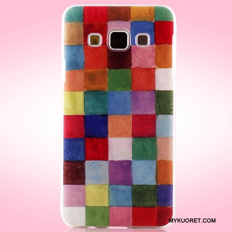 Kuori Samsung Galaxy A3 2015 Maalaus Jauhe Kova, Kotelo Samsung Galaxy A3 2015 Suojaus Pesty Suede Puhelimen Kuoret