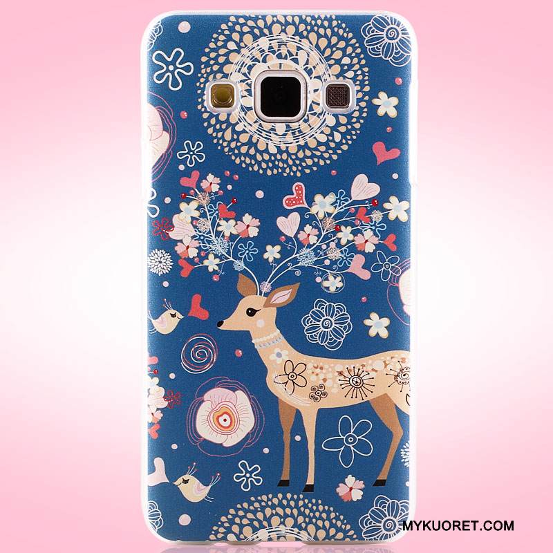 Kuori Samsung Galaxy A3 2015 Maalaus Jauhe Kova, Kotelo Samsung Galaxy A3 2015 Suojaus Pesty Suede Puhelimen Kuoret