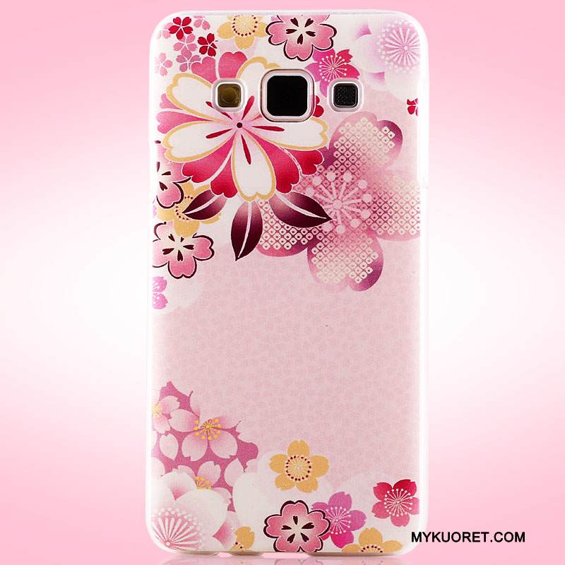 Kuori Samsung Galaxy A3 2015 Maalaus Jauhe Kova, Kotelo Samsung Galaxy A3 2015 Suojaus Pesty Suede Puhelimen Kuoret