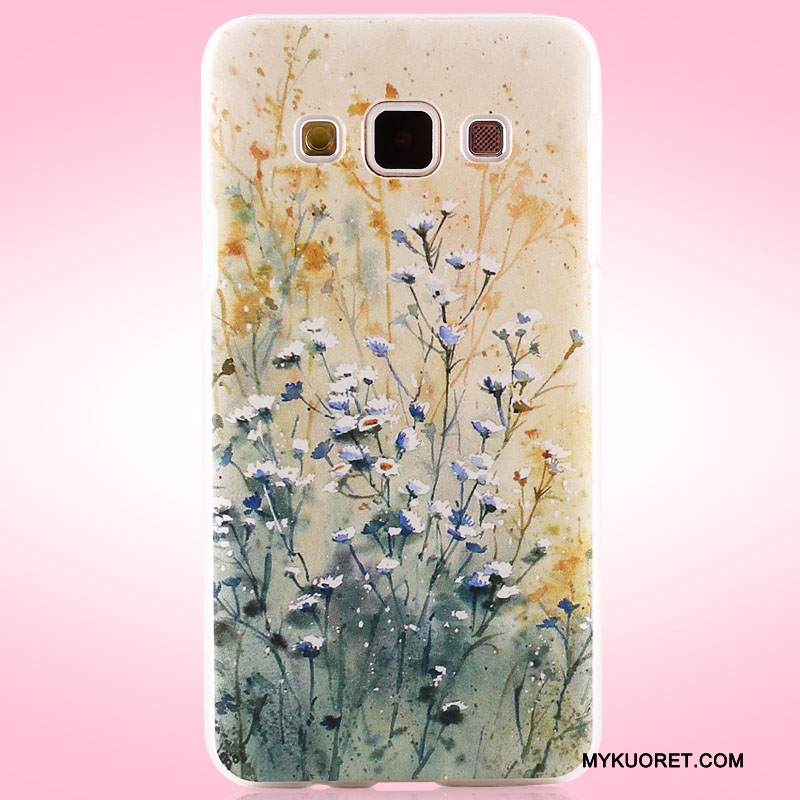 Kuori Samsung Galaxy A3 2015 Maalaus Jauhe Kova, Kotelo Samsung Galaxy A3 2015 Suojaus Pesty Suede Puhelimen Kuoret
