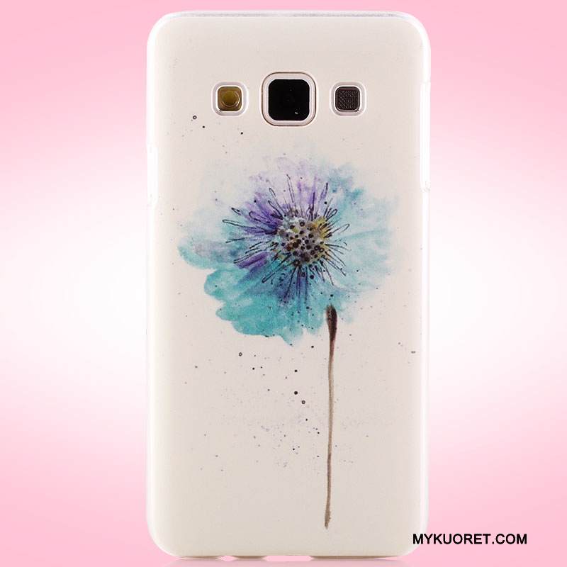 Kuori Samsung Galaxy A3 2015 Maalaus Jauhe Kova, Kotelo Samsung Galaxy A3 2015 Suojaus Pesty Suede Puhelimen Kuoret