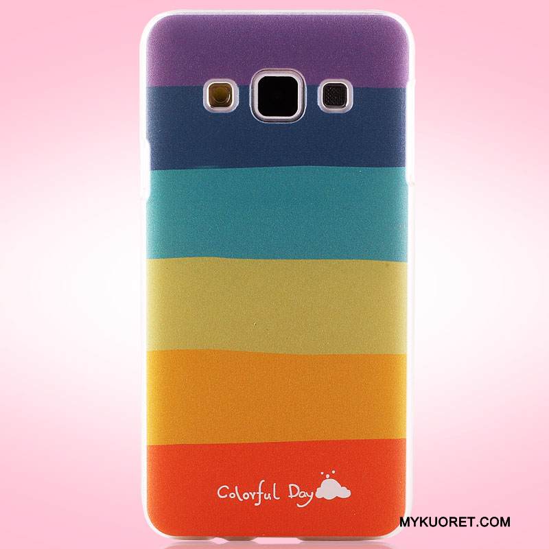 Kuori Samsung Galaxy A3 2015 Maalaus Jauhe Kova, Kotelo Samsung Galaxy A3 2015 Suojaus Pesty Suede Puhelimen Kuoret