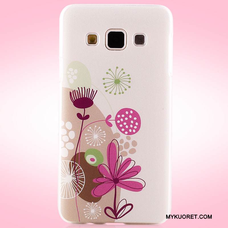 Kuori Samsung Galaxy A3 2015 Maalaus Jauhe Kova, Kotelo Samsung Galaxy A3 2015 Suojaus Pesty Suede Puhelimen Kuoret
