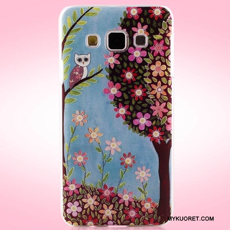 Kuori Samsung Galaxy A3 2015 Maalaus Jauhe Kova, Kotelo Samsung Galaxy A3 2015 Suojaus Pesty Suede Puhelimen Kuoret