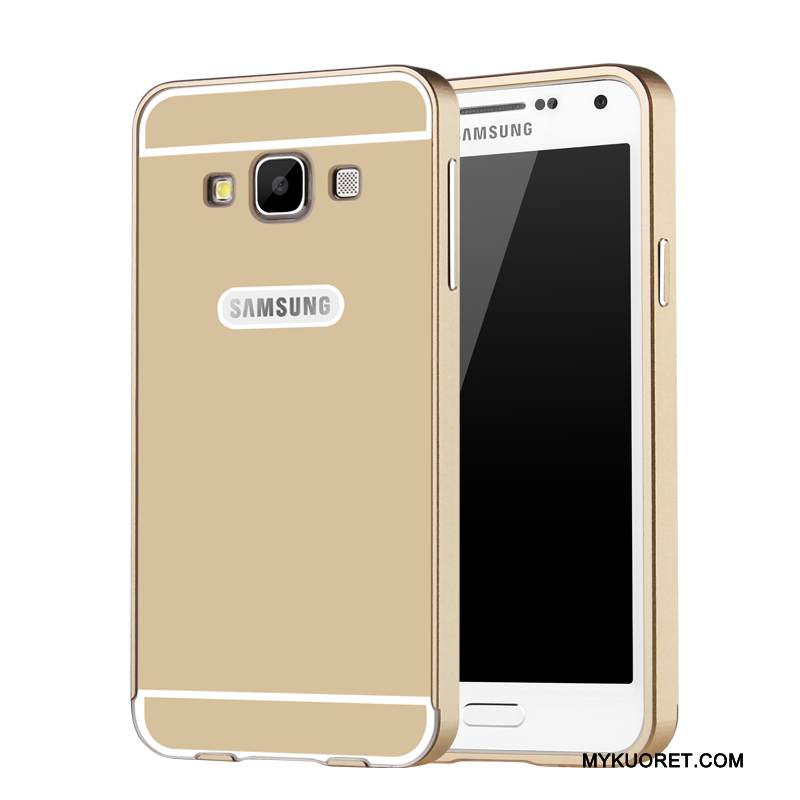 Kuori Samsung Galaxy A3 2015 Metalli Kehys Puhelimen Kuoret, Kotelo Samsung Galaxy A3 2015 Suojaus Sininen