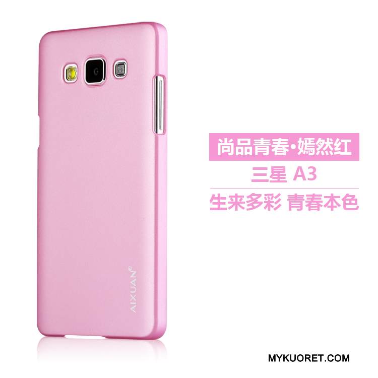 Kuori Samsung Galaxy A3 2015 Monivärinen Pesty Suede Ohut, Kotelo Samsung Galaxy A3 2015 Pehmeä Neste Kova Ultra