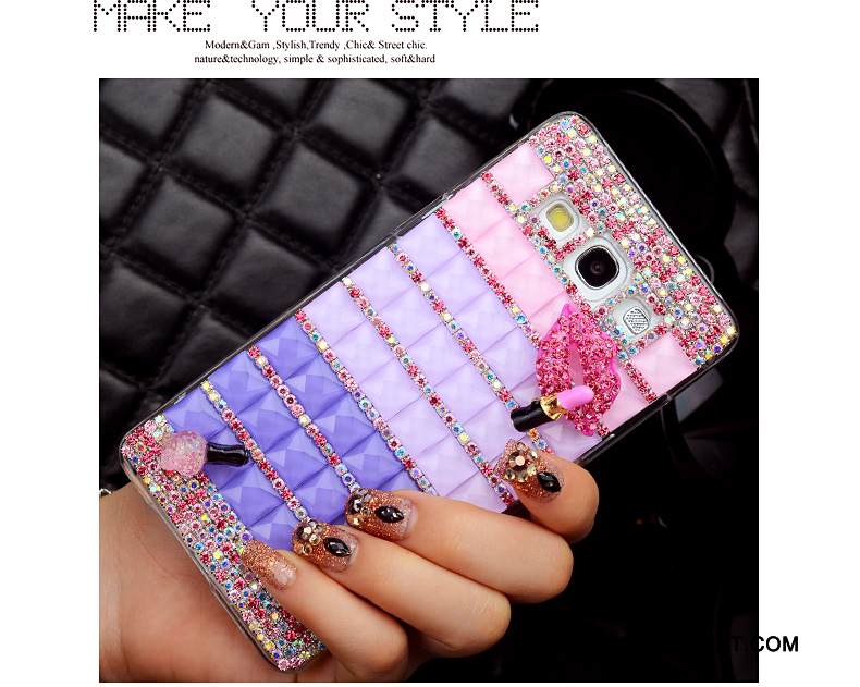 Kuori Samsung Galaxy A3 2015 Monivärinen Puhelimen Kuoret Ohut, Kotelo Samsung Galaxy A3 2015 Strassi Kova Takakansi