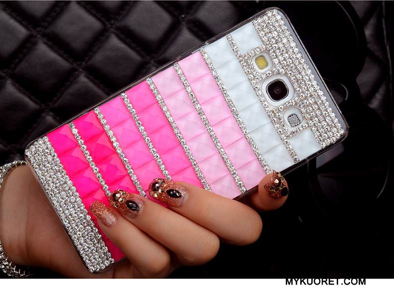 Kuori Samsung Galaxy A3 2015 Monivärinen Puhelimen Kuoret Ohut, Kotelo Samsung Galaxy A3 2015 Strassi Kova Takakansi