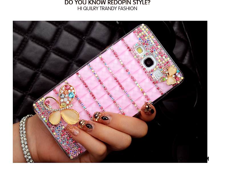 Kuori Samsung Galaxy A3 2015 Monivärinen Puhelimen Kuoret Ohut, Kotelo Samsung Galaxy A3 2015 Strassi Kova Takakansi