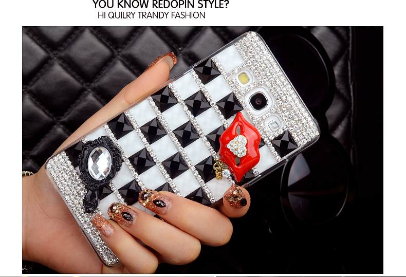 Kuori Samsung Galaxy A3 2015 Monivärinen Puhelimen Kuoret Ohut, Kotelo Samsung Galaxy A3 2015 Strassi Kova Takakansi