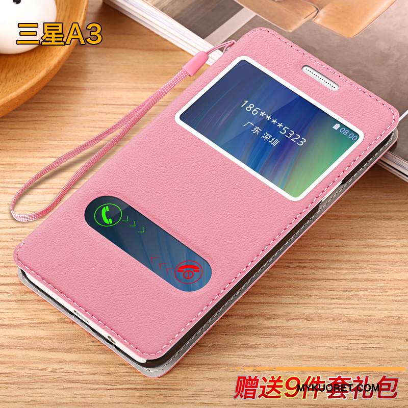 Kuori Samsung Galaxy A3 2015 Nahka Puhelimen Kuoret Uusi, Kotelo Samsung Galaxy A3 2015 Suojaus