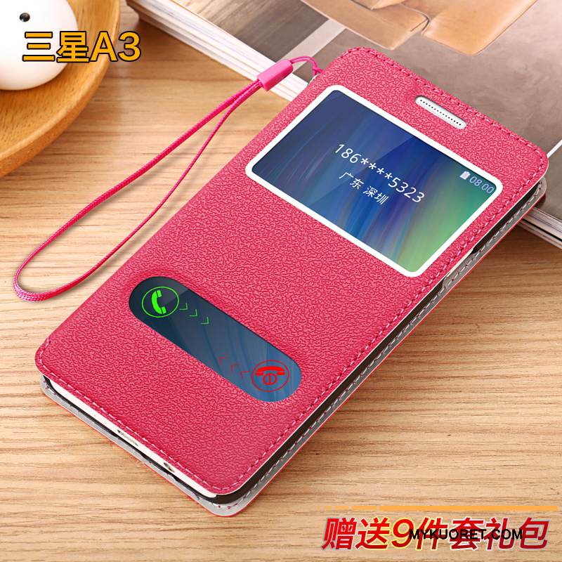 Kuori Samsung Galaxy A3 2015 Nahka Puhelimen Kuoret Uusi, Kotelo Samsung Galaxy A3 2015 Suojaus