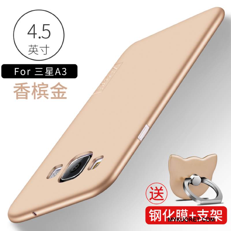 Kuori Samsung Galaxy A3 2015 Pehmeä Neste Ohut Ultra, Kotelo Samsung Galaxy A3 2015 Suojaus Musta Puhelimen Kuoret