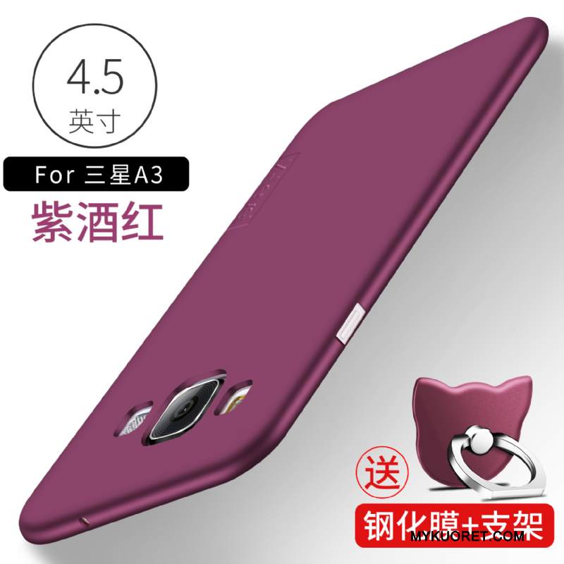 Kuori Samsung Galaxy A3 2015 Pehmeä Neste Ohut Ultra, Kotelo Samsung Galaxy A3 2015 Suojaus Musta Puhelimen Kuoret