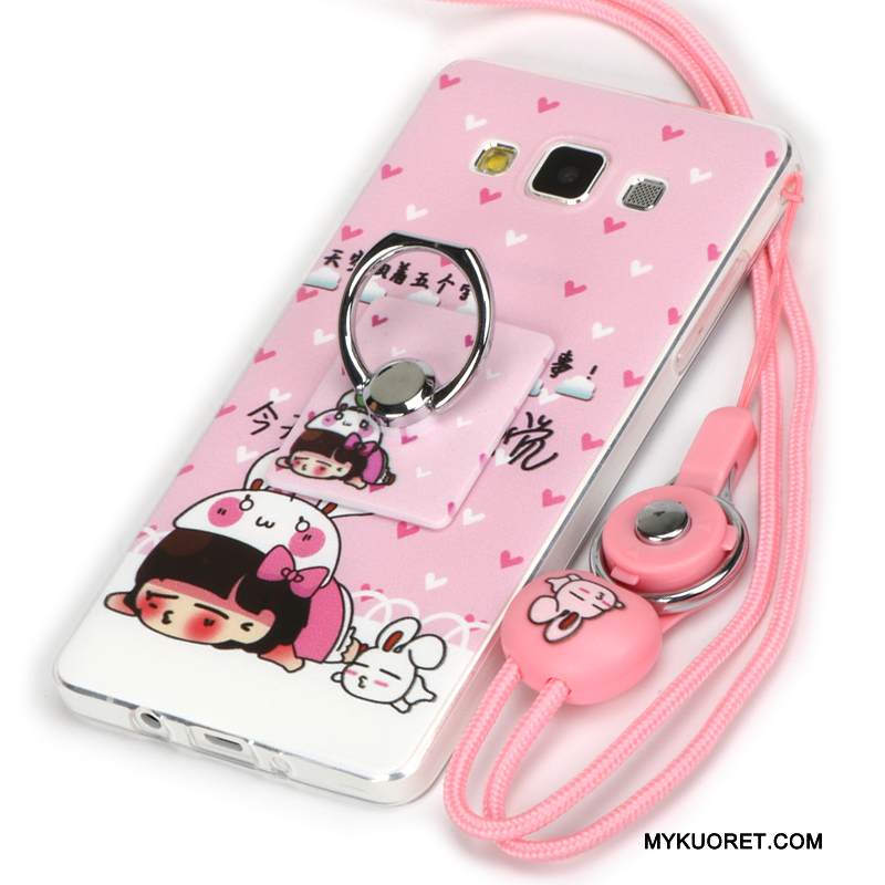 Kuori Samsung Galaxy A3 2015 Silikoni Trendi Puhelimen Kuoret, Kotelo Samsung Galaxy A3 2015 Pehmeä Neste Syvä Väri Jauhe