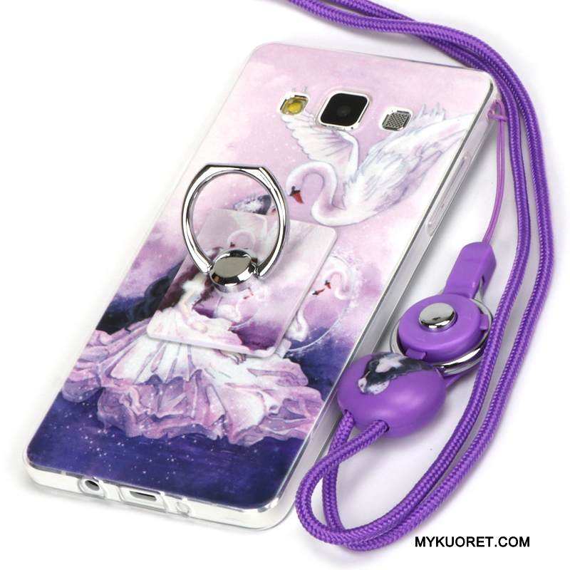 Kuori Samsung Galaxy A3 2015 Silikoni Trendi Puhelimen Kuoret, Kotelo Samsung Galaxy A3 2015 Pehmeä Neste Syvä Väri Jauhe