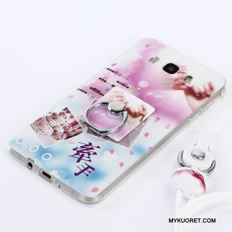 Kuori Samsung Galaxy A3 2015 Silikoni Valkoinen Puhelimen Kuoret, Kotelo Samsung Galaxy A3 2015 Pehmeä Neste Ripustettavat Koristeet Murtumaton