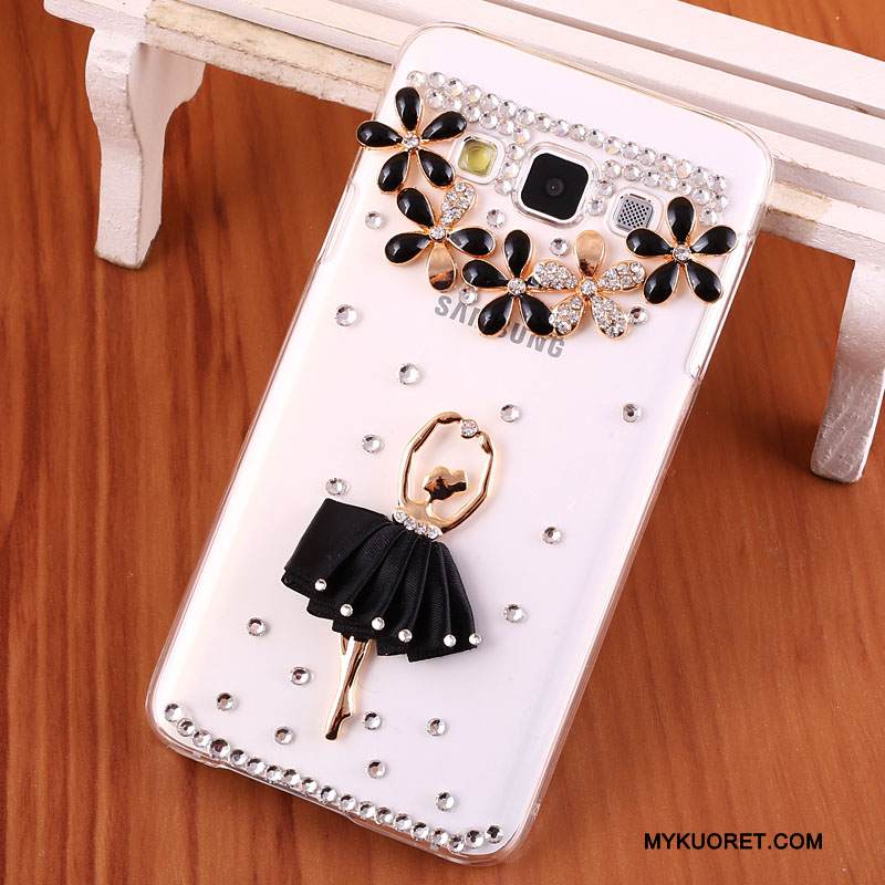 Kuori Samsung Galaxy A3 2015 Strassi Kova Murtumaton, Kotelo Samsung Galaxy A3 2015 Suojaus Puhelimen Kuoret Kulta