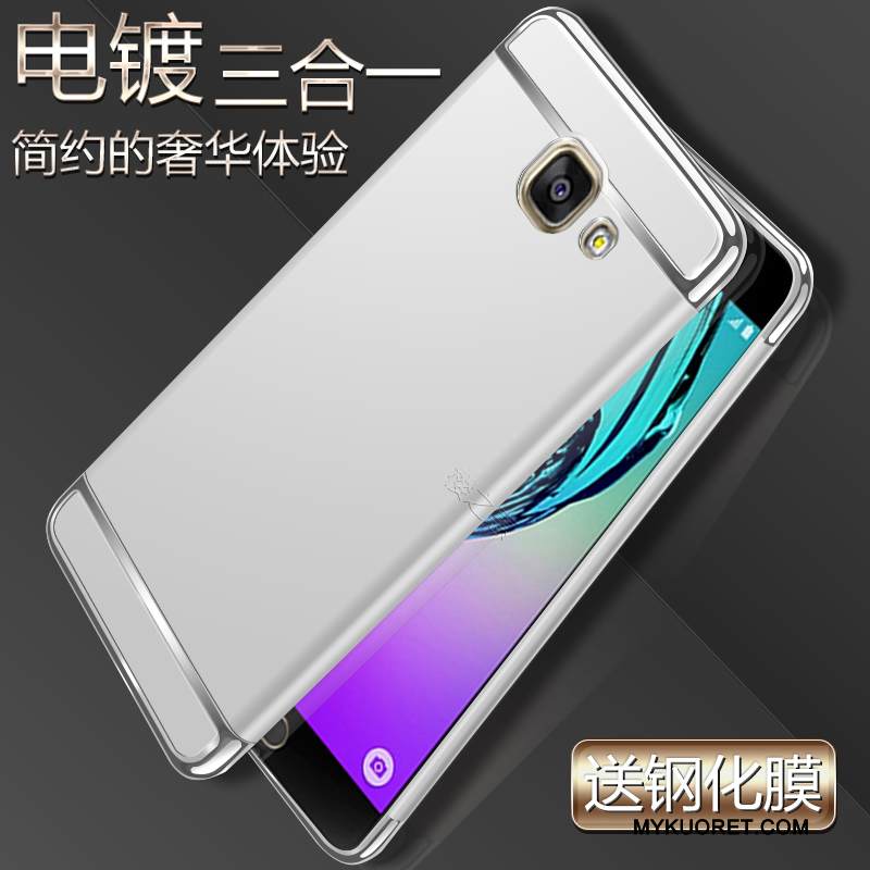 Kuori Samsung Galaxy A3 2016 Laukut Pinnoitus Pesty Suede, Kotelo Samsung Galaxy A3 2016 Suojaus Kulta Kova