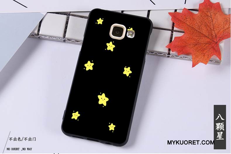 Kuori Samsung Galaxy A3 2016 Pehmeä Neste Puhelimen Kuoret Murtumaton, Kotelo Samsung Galaxy A3 2016 Suojaus Ripustettavat Koristeet Musta