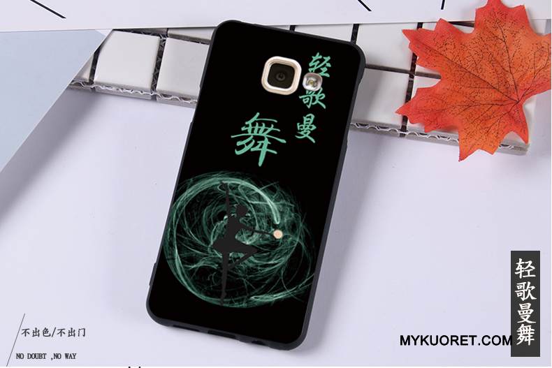 Kuori Samsung Galaxy A3 2016 Pehmeä Neste Puhelimen Kuoret Murtumaton, Kotelo Samsung Galaxy A3 2016 Suojaus Ripustettavat Koristeet Musta