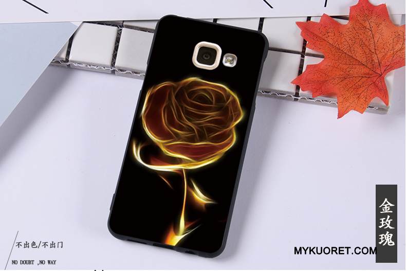 Kuori Samsung Galaxy A3 2016 Pehmeä Neste Puhelimen Kuoret Murtumaton, Kotelo Samsung Galaxy A3 2016 Suojaus Ripustettavat Koristeet Musta