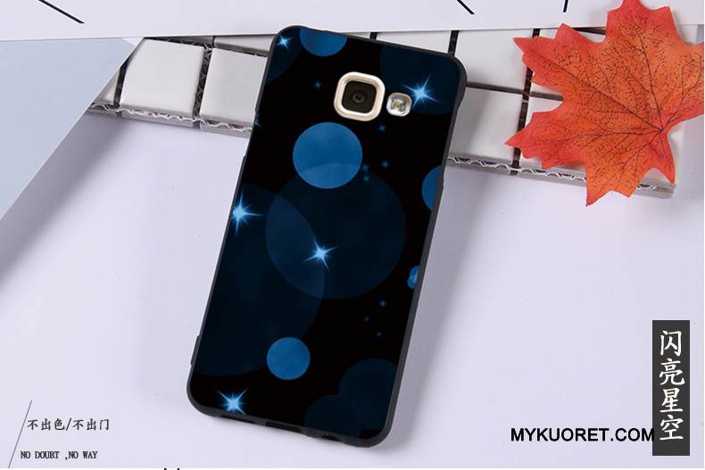 Kuori Samsung Galaxy A3 2016 Pehmeä Neste Puhelimen Kuoret Murtumaton, Kotelo Samsung Galaxy A3 2016 Suojaus Ripustettavat Koristeet Musta