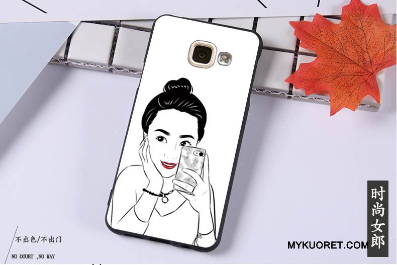 Kuori Samsung Galaxy A3 2016 Pehmeä Neste Puhelimen Kuoret Murtumaton, Kotelo Samsung Galaxy A3 2016 Suojaus Ripustettavat Koristeet Musta