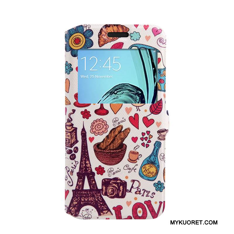 Kuori Samsung Galaxy A3 2016 Pehmeä Neste Puhelimen Kuoret Violetti, Kotelo Samsung Galaxy A3 2016 Maalaus Avaa Ikkuna