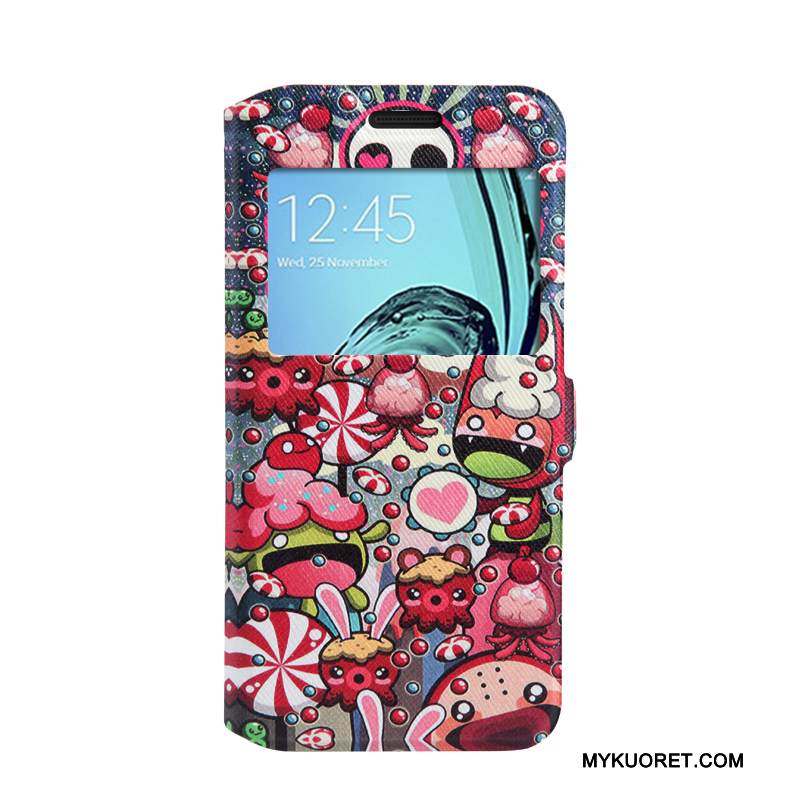 Kuori Samsung Galaxy A3 2016 Pehmeä Neste Puhelimen Kuoret Violetti, Kotelo Samsung Galaxy A3 2016 Maalaus Avaa Ikkuna