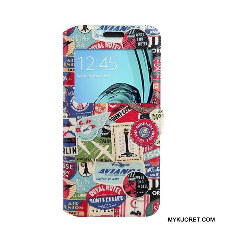 Kuori Samsung Galaxy A3 2016 Pehmeä Neste Puhelimen Kuoret Violetti, Kotelo Samsung Galaxy A3 2016 Maalaus Avaa Ikkuna