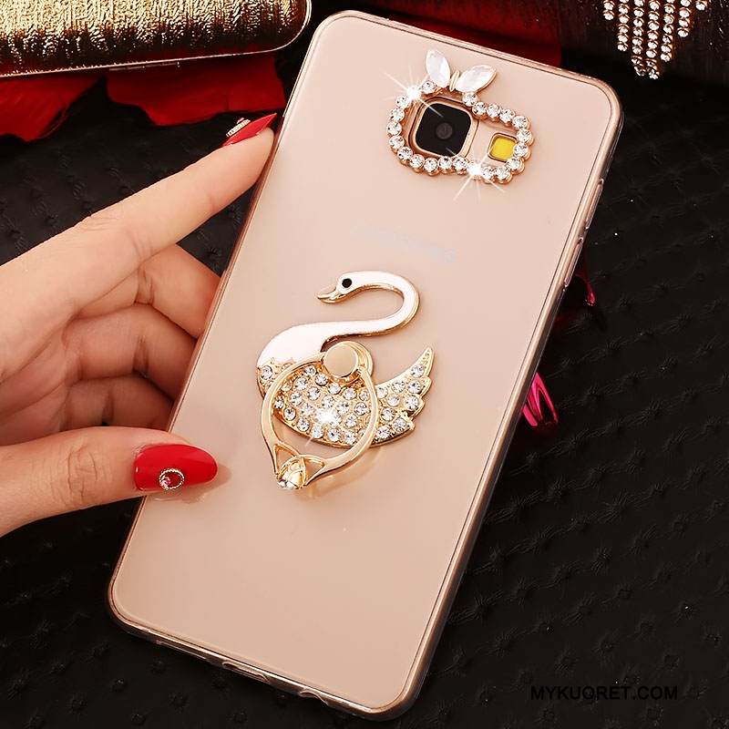 Kuori Samsung Galaxy A3 2016 Strassi Läpinäkyvä Puhelimen Kuoret, Kotelo Samsung Galaxy A3 2016 Pehmeä Neste Jauhe Rengas