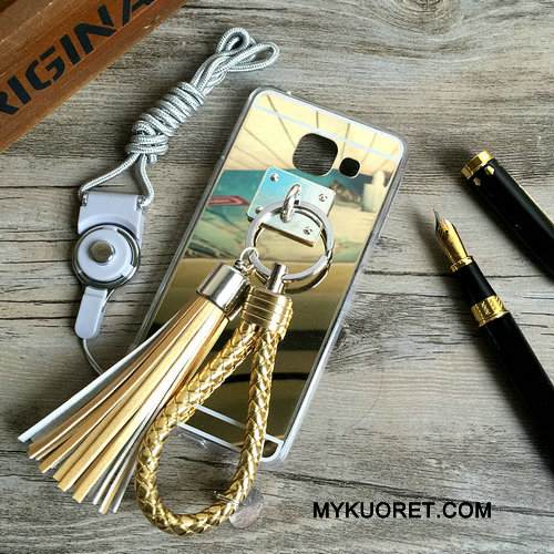 Kuori Samsung Galaxy A3 2016 Suojaus Ripustettavat Koristeet Peili, Kotelo Samsung Galaxy A3 2016 Tuki Jauhe Puhelimen Kuoret