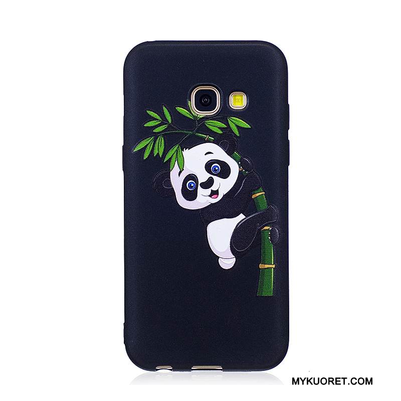 Kuori Samsung Galaxy A3 2017 Kohokuviointi Trendi Puhelimen Kuoret, Kotelo Samsung Galaxy A3 2017 Maalaus Musta