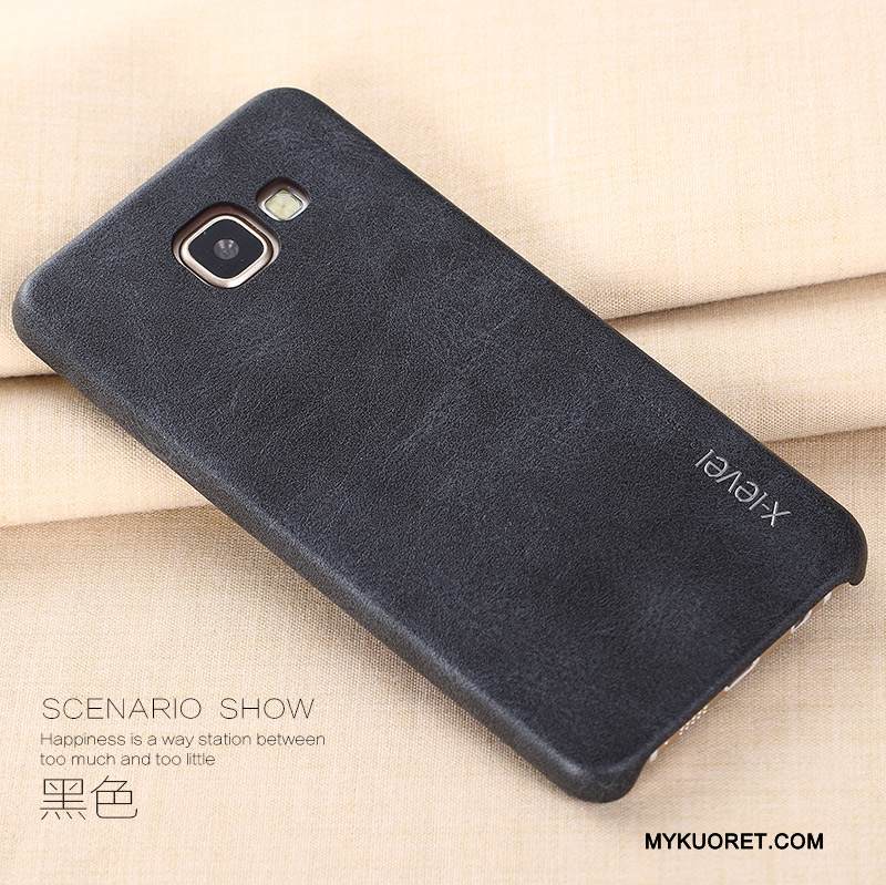 Kuori Samsung Galaxy A3 2017 Nahka Liiketoiminta Murtumaton, Kotelo Samsung Galaxy A3 2017 Suojaus Ohut Ultra