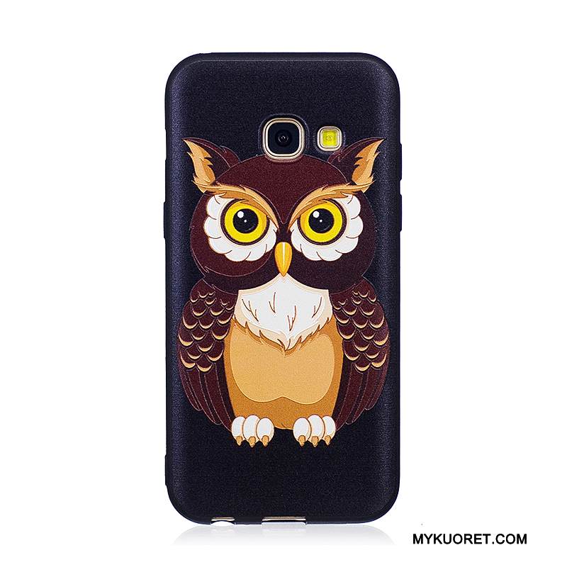 Kuori Samsung Galaxy A3 2017 Pehmeä Neste Trendi Musta, Kotelo Samsung Galaxy A3 2017 Sarjakuva Puhelimen Kuoret