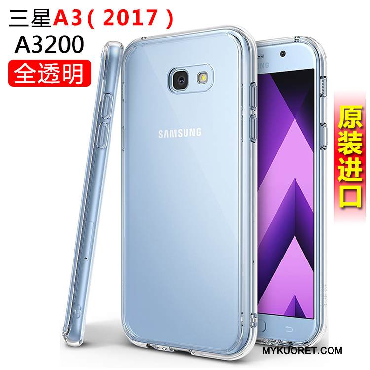 Kuori Samsung Galaxy A3 2017 Silikoni Puhelimen Kuoret Valkoinen, Kotelo Samsung Galaxy A3 2017 Suojaus Murtumaton