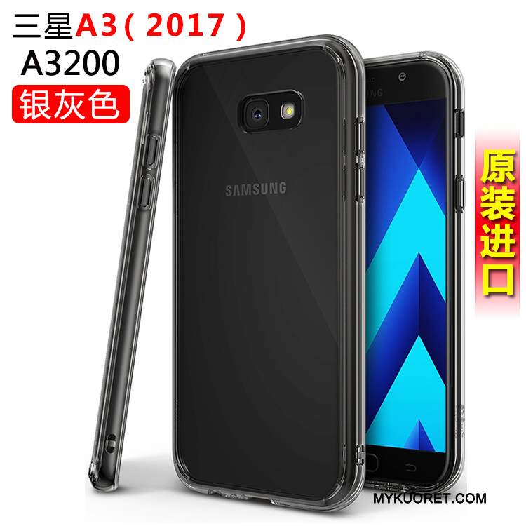 Kuori Samsung Galaxy A3 2017 Silikoni Puhelimen Kuoret Valkoinen, Kotelo Samsung Galaxy A3 2017 Suojaus Murtumaton