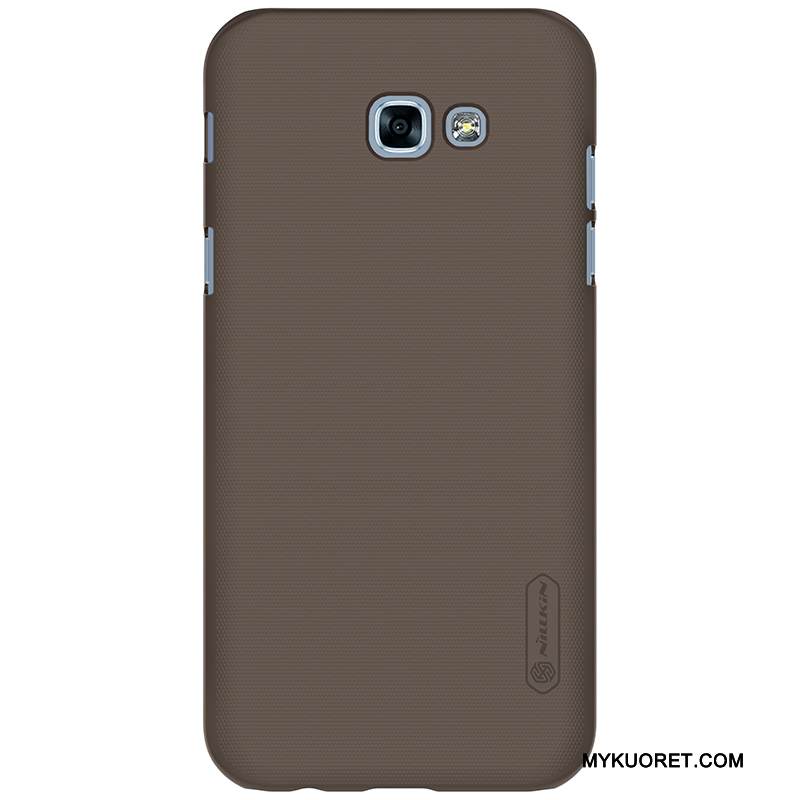 Kuori Samsung Galaxy A3 2017 Suojaus Pesty Suede Punainen, Kotelo Samsung Galaxy A3 2017 Puhelimen Kuoret Murtumaton