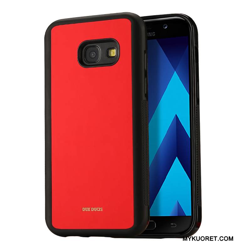 Kuori Samsung Galaxy A3 2017 Suojaus Valkoinen Puhelimen Kuoret, Kotelo Samsung Galaxy A3 2017 Nahka Kortti Murtumaton