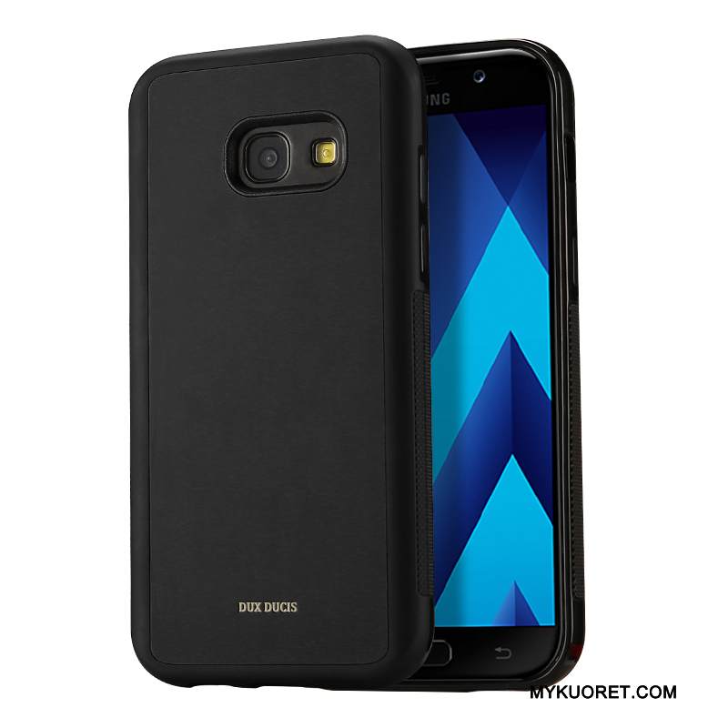 Kuori Samsung Galaxy A3 2017 Suojaus Valkoinen Puhelimen Kuoret, Kotelo Samsung Galaxy A3 2017 Nahka Kortti Murtumaton
