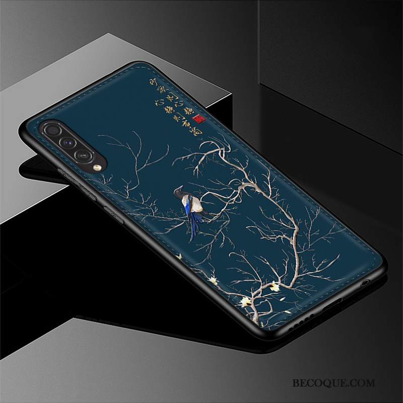 Kuori Samsung Galaxy A30s Silikoni Kukkakuvio Sininen, Kotelo Samsung Galaxy A30s Suojaus Murtumaton Puhelimen Kuoret