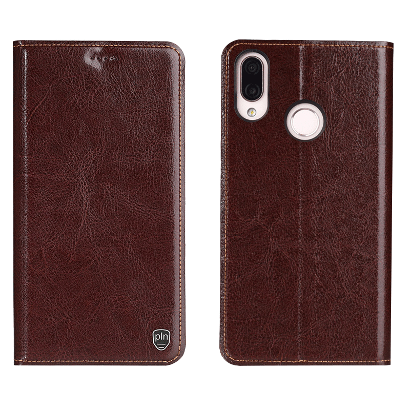 Kuori Samsung Galaxy A40 Laukut Harmaa Puhelimen Kuoret, Kotelo Samsung Galaxy A40 Nahka Murtumaton