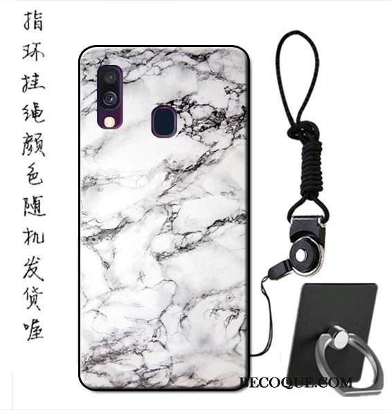 Kuori Samsung Galaxy A40 Pehmeä Neste Sininen Ripustettavat Koristeet, Kotelo Samsung Galaxy A40 Suojaus Malli Murtumaton