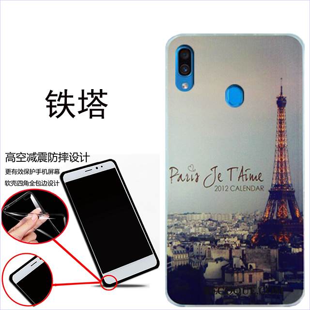 Kuori Samsung Galaxy A40 Pehmeä Neste Violetti, Kotelo Samsung Galaxy A40 Suojaus