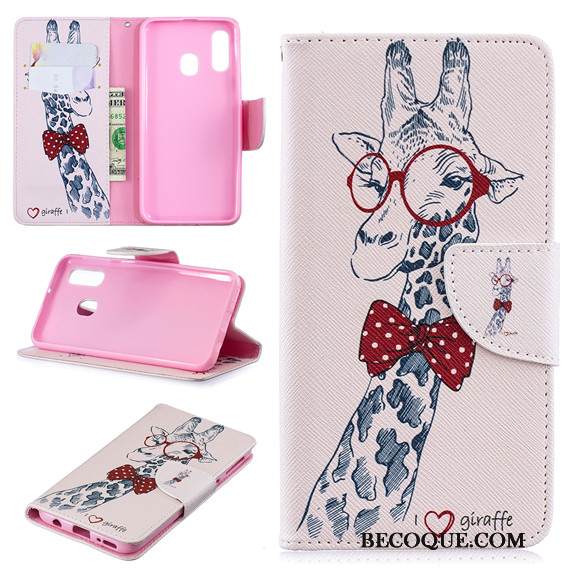 Kuori Samsung Galaxy A40 Sarjakuva Trendi Valkoinen, Kotelo Samsung Galaxy A40 Maalaus Murtumaton Puhelimen Kuoret